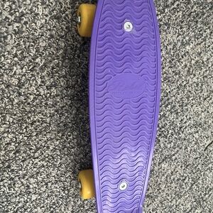 Purple Skateboard with Yellow Wheels